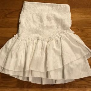 white ruffle skirt